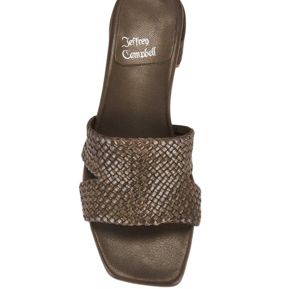 Jeffrey Campbell Coen Sandals in Olive Green 8 Womens Leather Heels - Picture 3 of 11